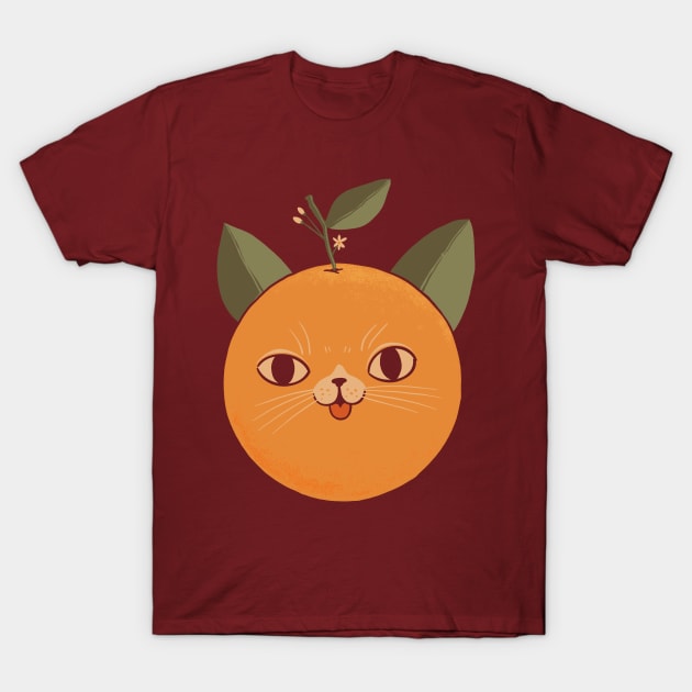 Orange Cat T-Shirt by ppmid